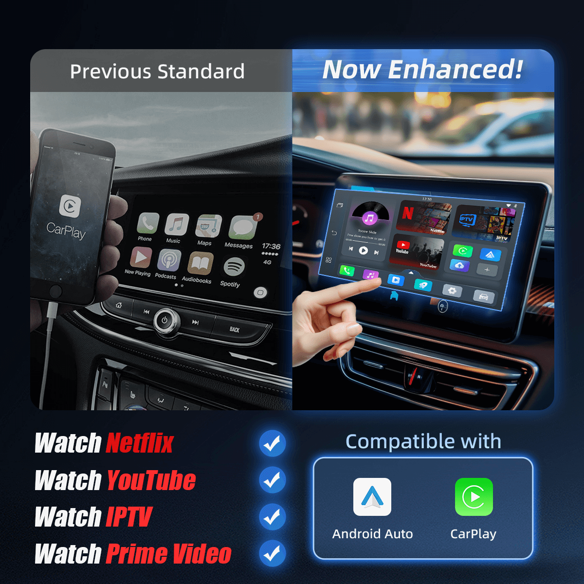 Pairr Max Pro-Netflix YouTube IPTV Wireless CarPlay/ Android Auto Car Box (Copy)