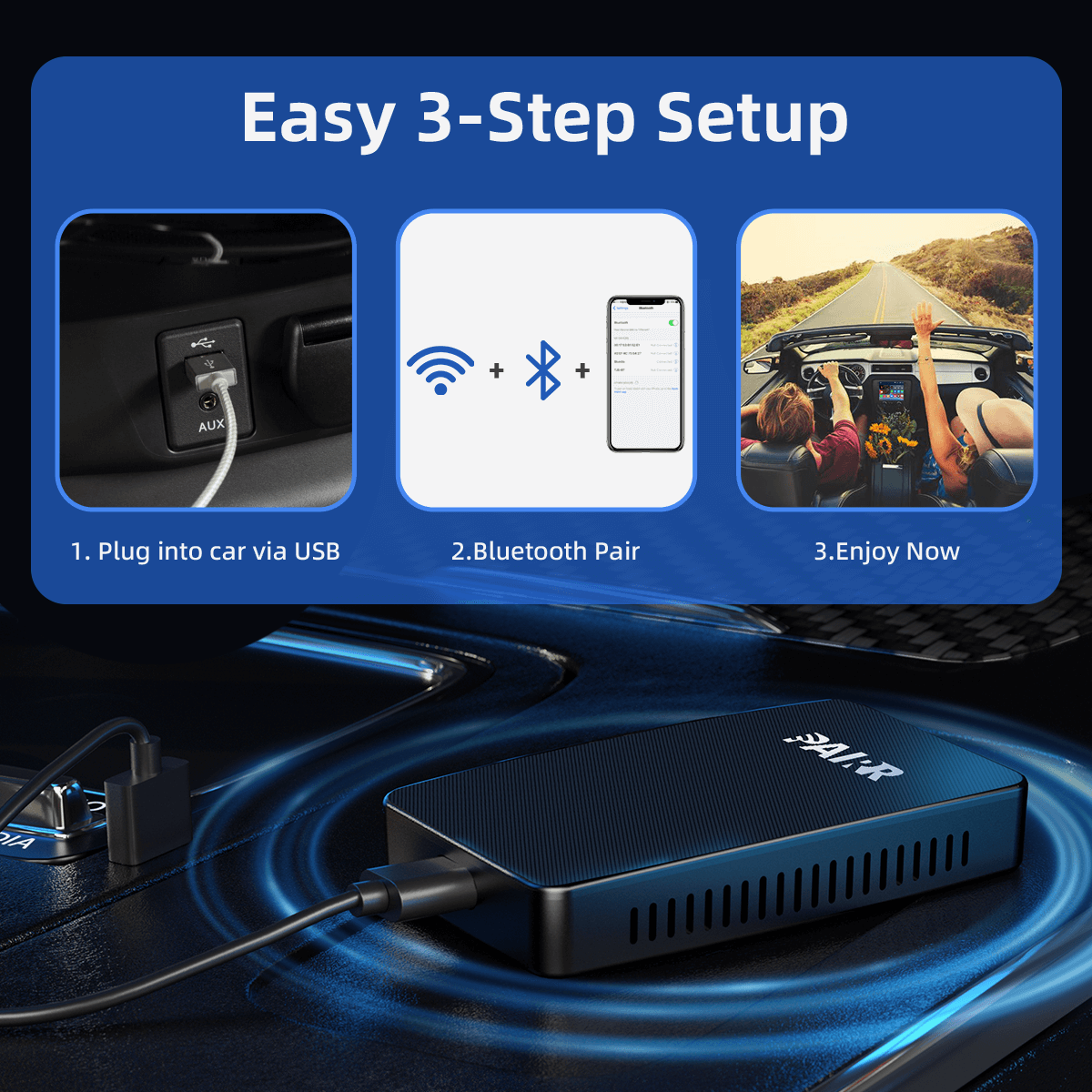 Pairr Max Pro-Netflix YouTube IPTV Wireless CarPlay/ Android Auto Car Box (Copy)