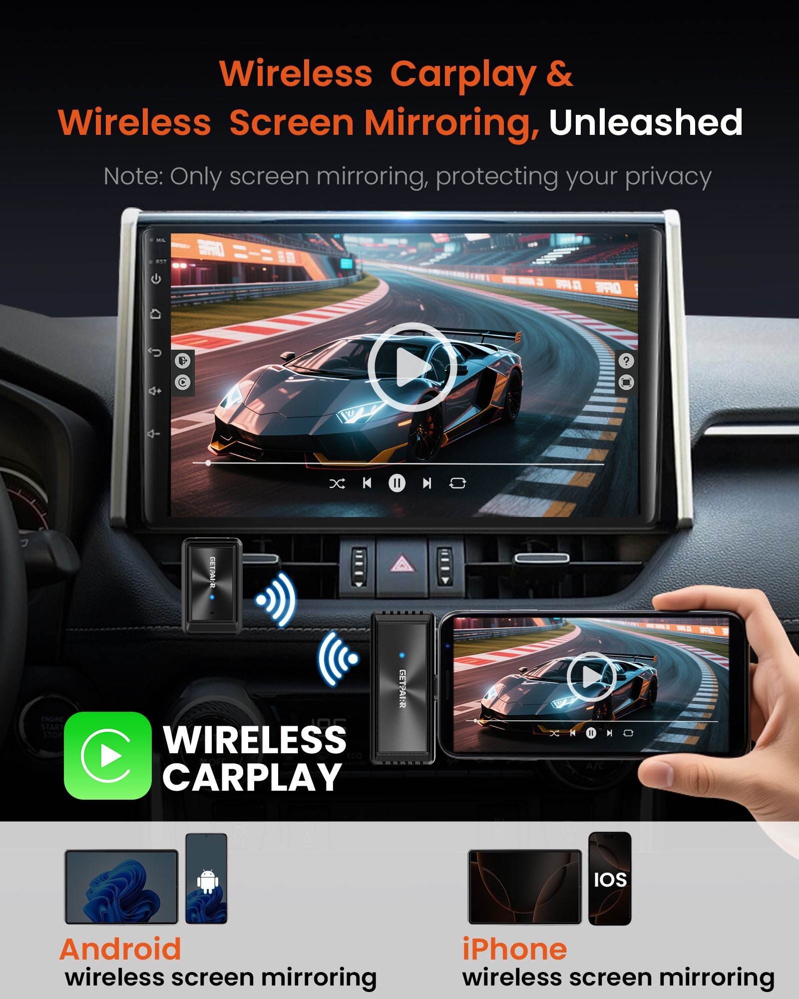 2025 New Launch · World’s First Wireless Touch Mirroring Cast