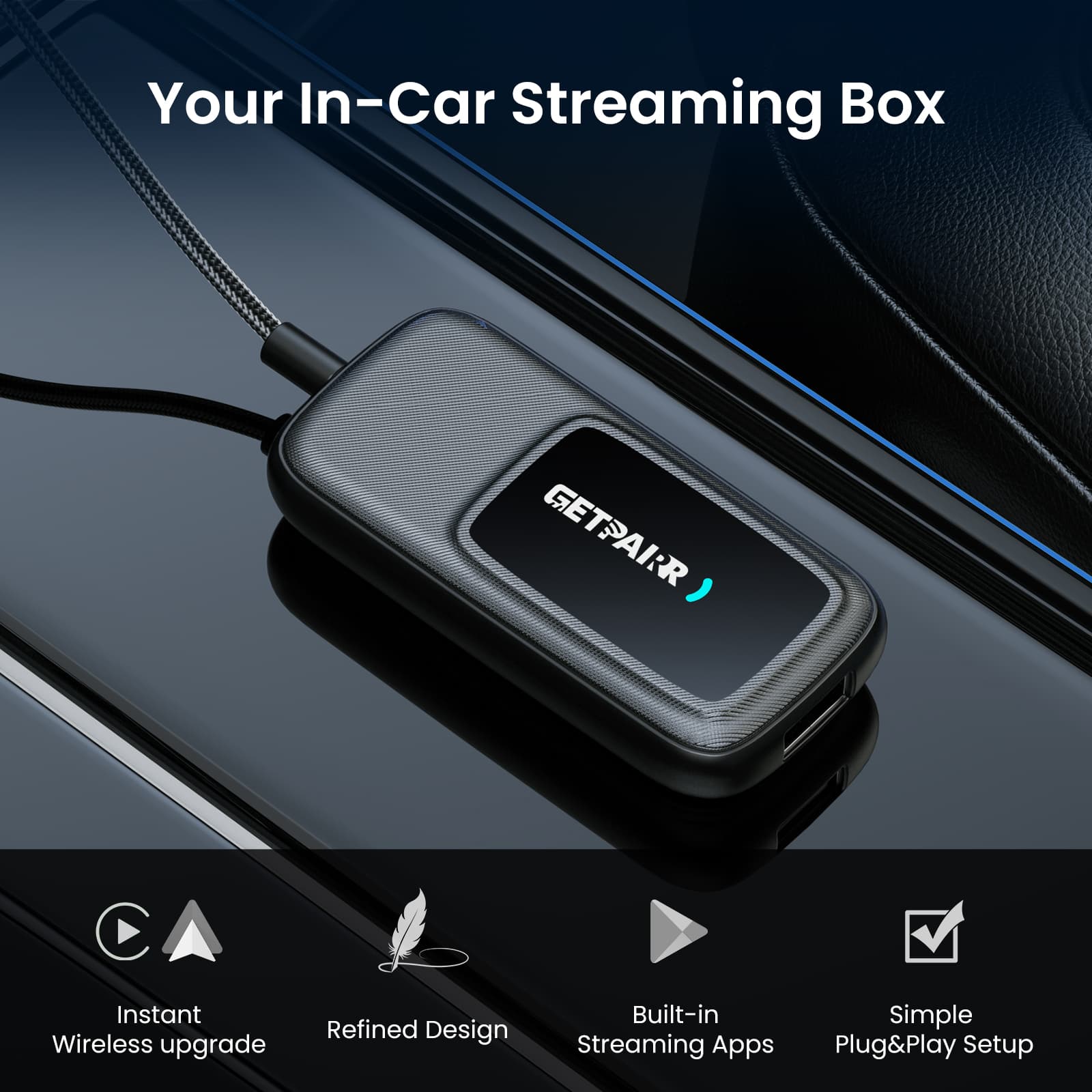 GetPairr Go 2026 · The Ultimate All-in-1 Wireless Car Adapter with App Hub
