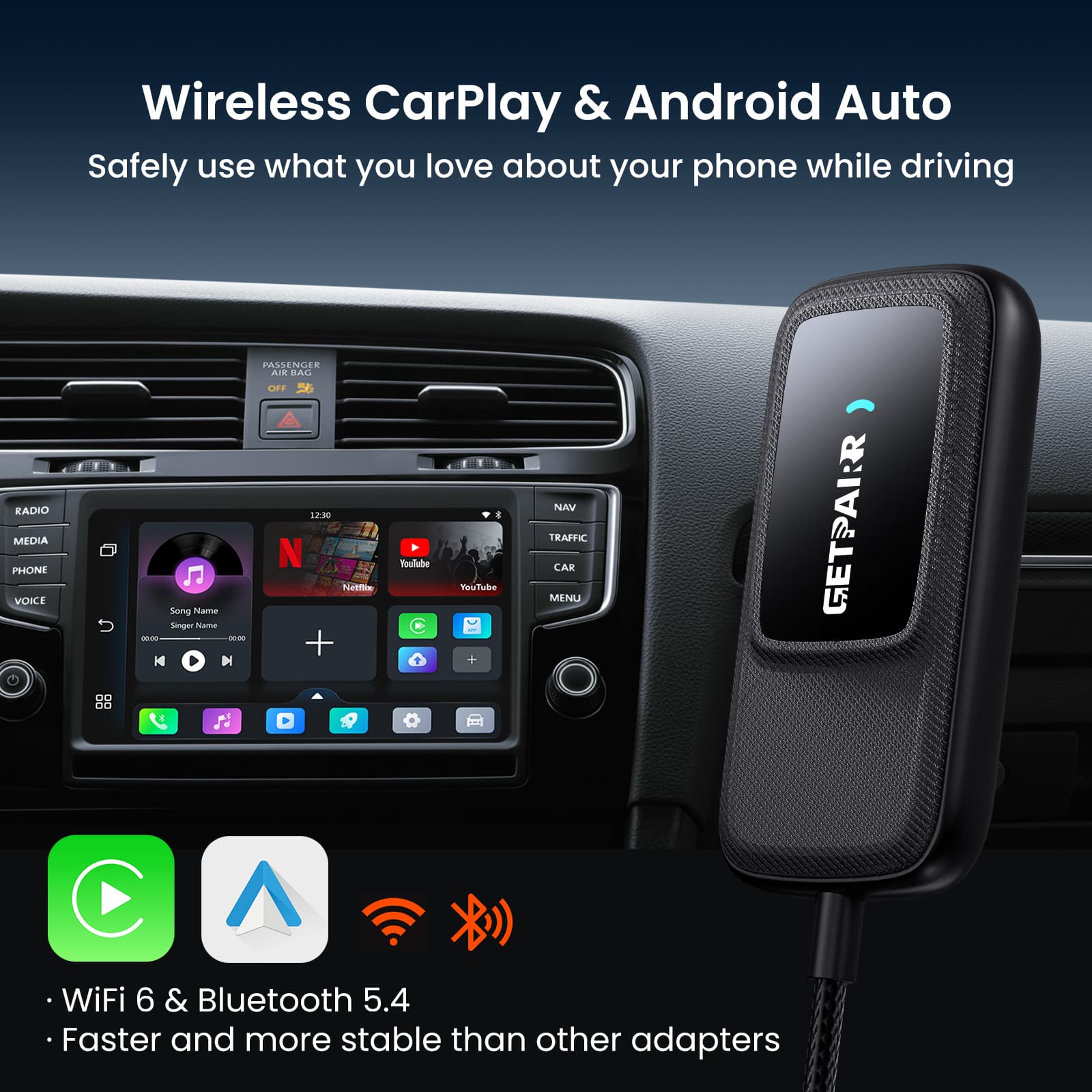 GetPairr Go 2026 · The Ultimate All-in-1 Wireless Car Adapter with App Hub