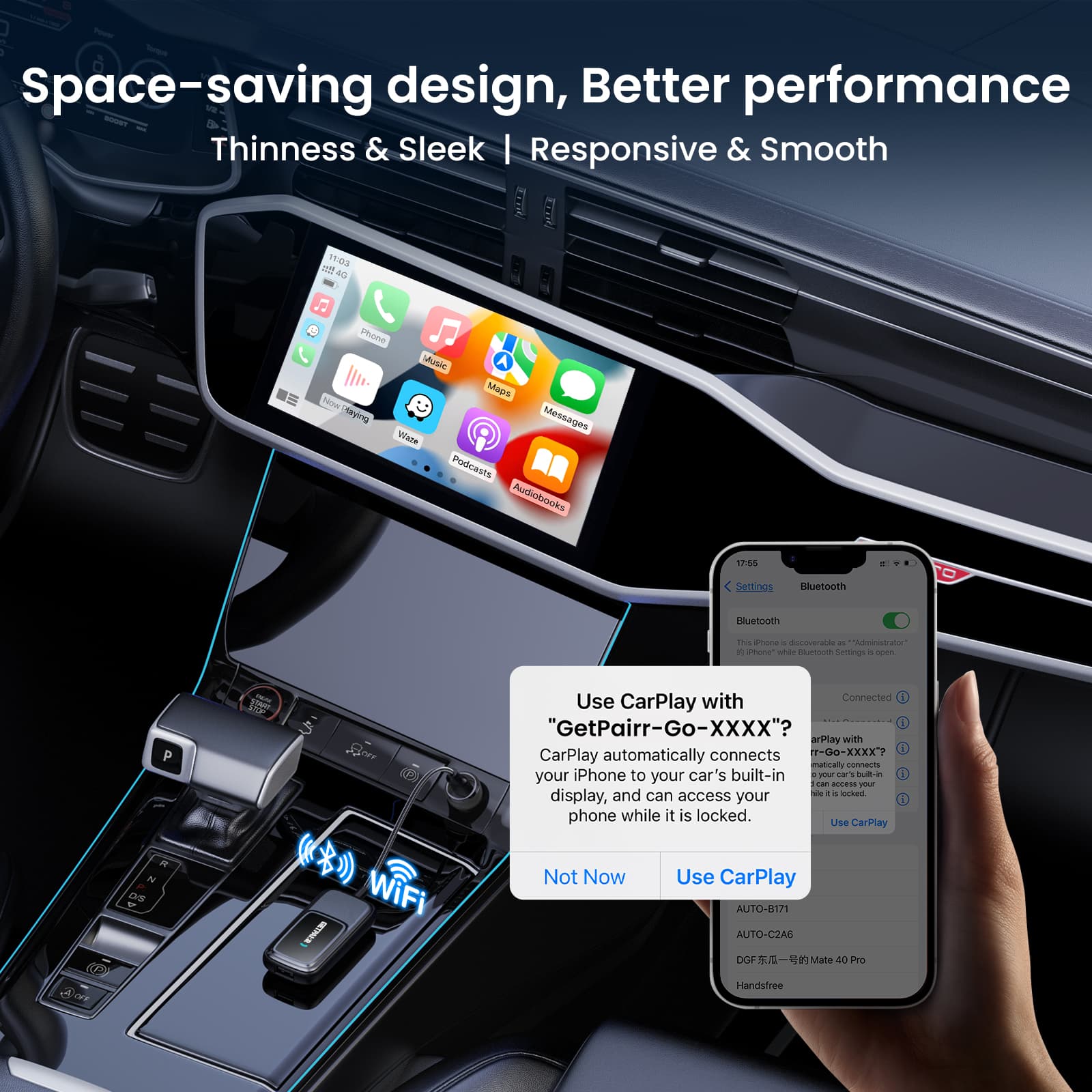 GetPairr Go 2026 · The Ultimate All-in-1 Wireless Car Adapter with App Hub