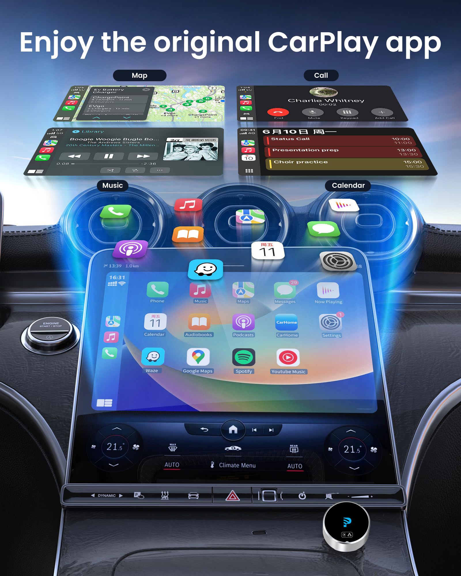 2026 GetPairr™ MiniPod3.0 | Wireless CarPlay & Android Auto Adapter