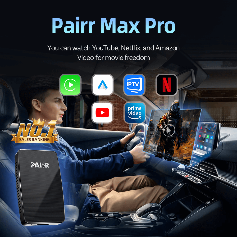Pairr Max Pro-Netflix YouTube IPTV Wireless CarPlay/ Android Auto Car Box (Copy)