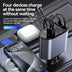 4-in-1 intrekbare autolader met kabel